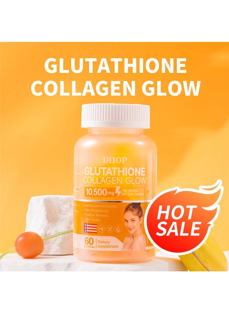DHOP Glutathione Collagen Glow Gummies，Anti-Aging, Skin Whitening & Radiant Complexion，Glow from Within - Image 4